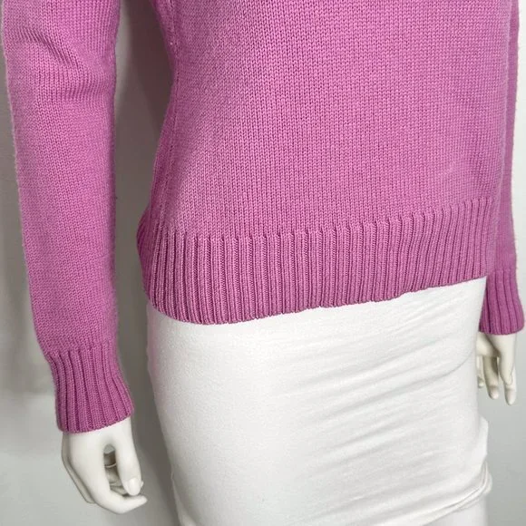 Theory Classic Wool Long Sleeve Turtleneck Sweater in Pink Women’s Size S - Picture 9 of 15